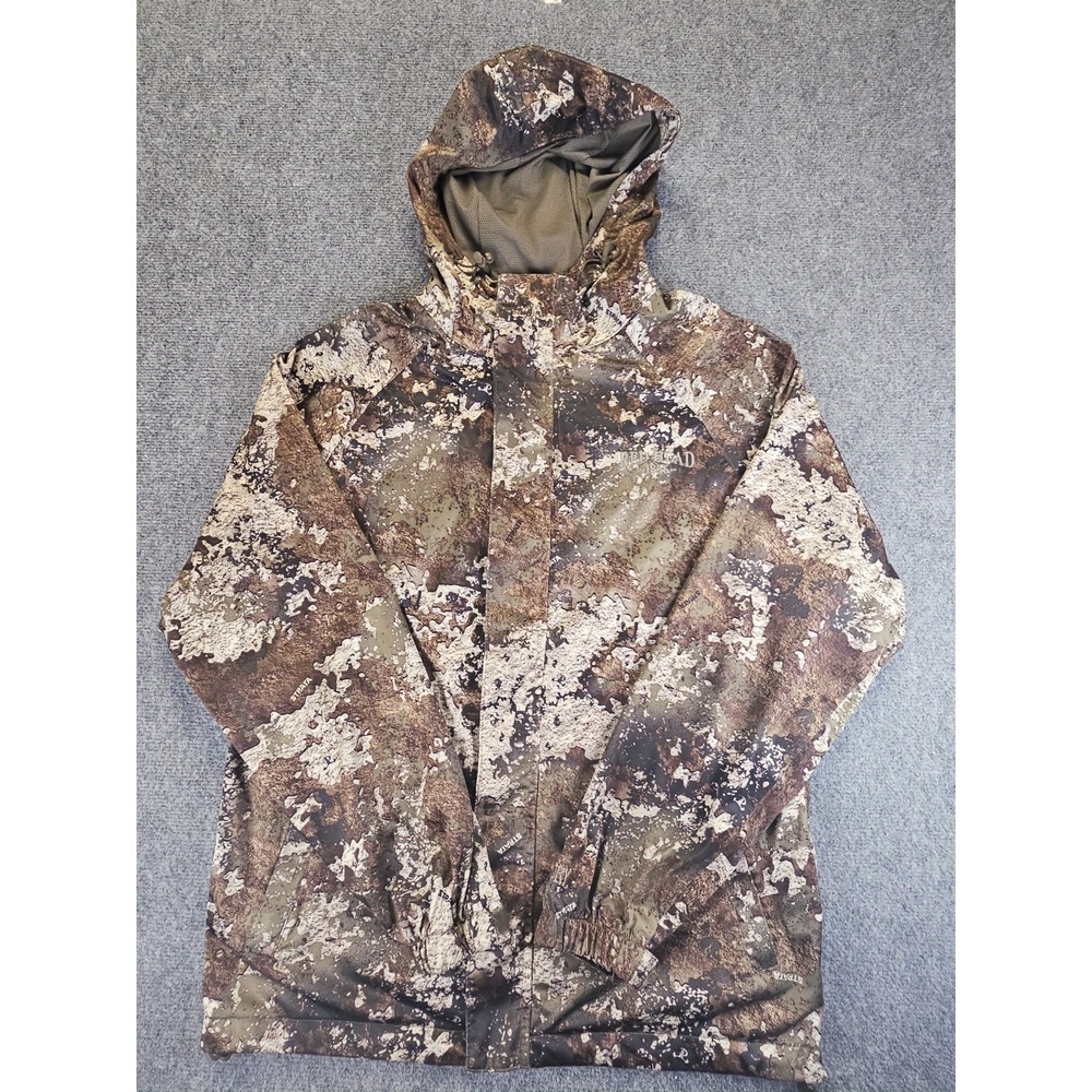 Red Head Bass Pro Mens Medium Bone Dry Strata Camo Hooded Hunting Jacket 1534